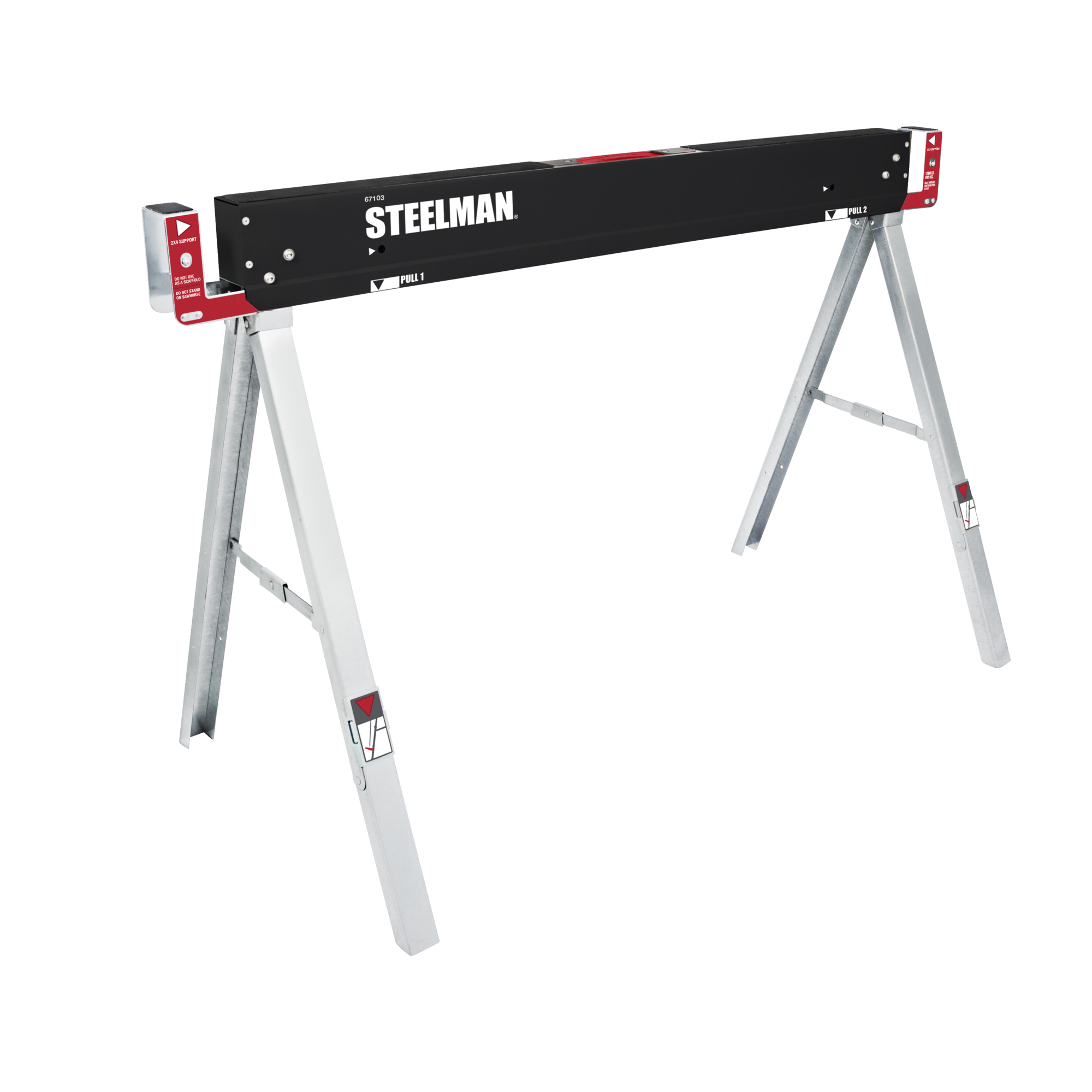 STEELMAN Single Work Table and Folding Sawhorse, Model# 67103